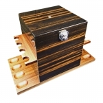    Dunhill's White Spot Bulldog Pipe Caddy - Macassar